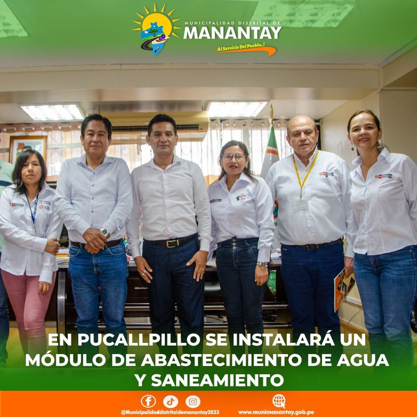 En pucallpillo se instalará un módulo de abastecimiento de agua y saneamiento.