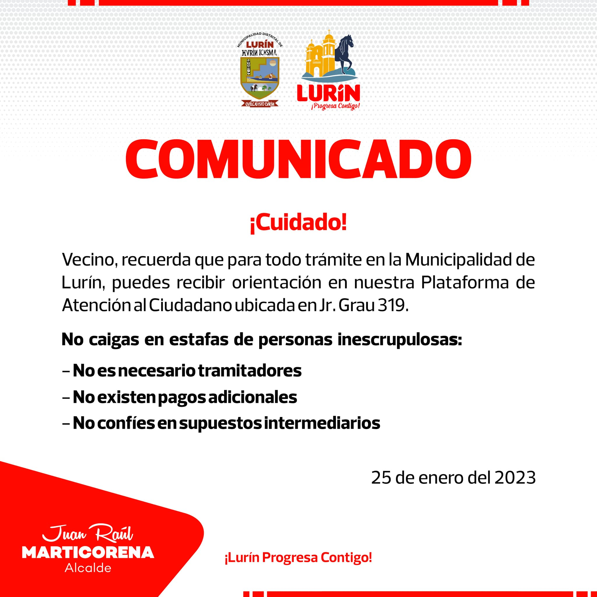 COMUNICADO N01 - 25/01/2023