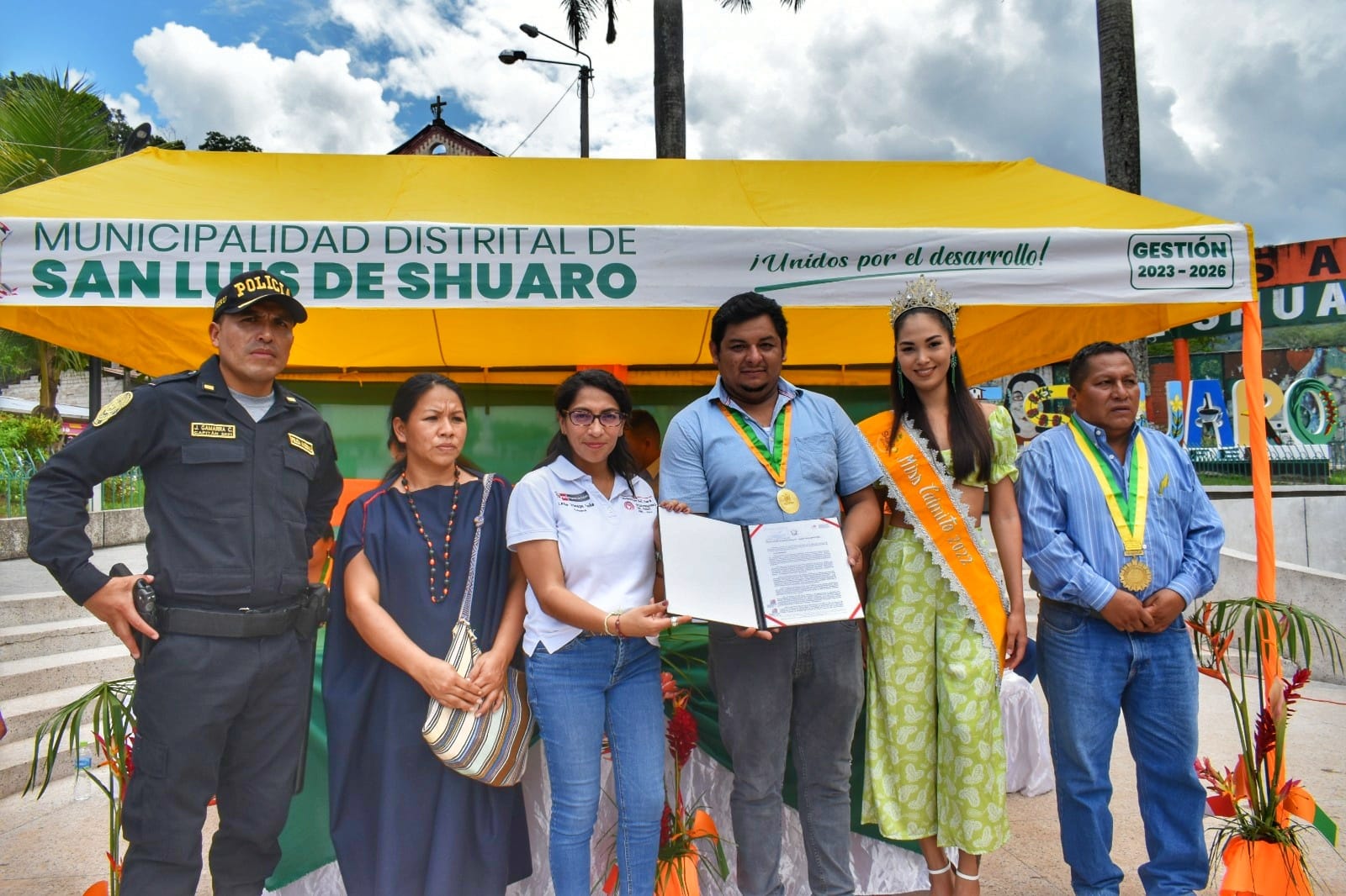 Fotos de la Resolución de Reconocimiento al Sitio Arqueológico “Tsimeri” en el Distrito de San Luis de Shuaro