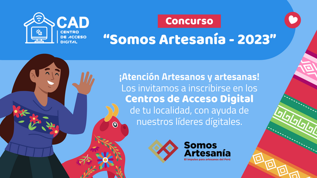 JPG información sobre la atención que realizan los CAD para que la ciudadanía se inscriba al concurso de artesanía 