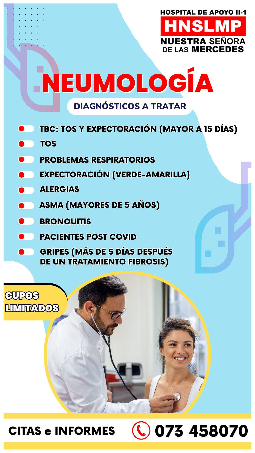 Neumología en el HNSLMP
