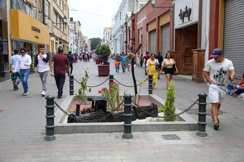 Piletas en desuso en Paseo Pizarro fueron transformadas en atractivos.