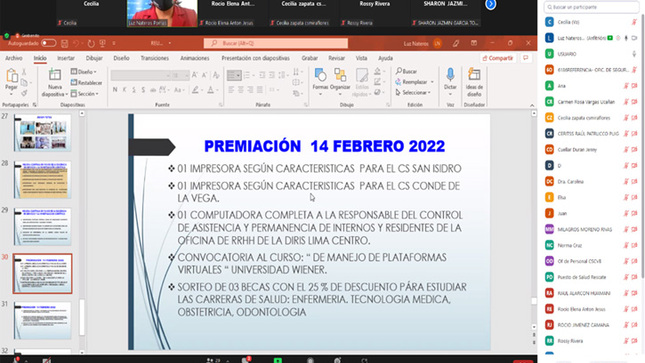 1 de  Diris Lima Centro: Unidad Funcional de Docencia e Investigación realiza sorteo de tres becas parciales para carreras en ciencias de la salud
