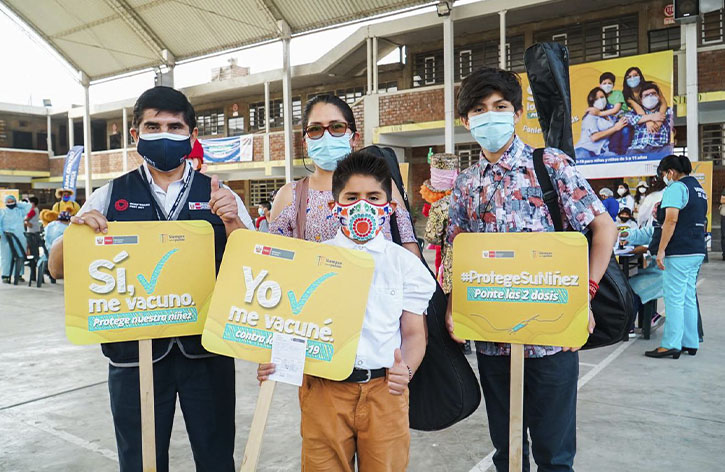 2 de Lima Centro: Más de 22 mil niñas y niños se vacunaron contra el COVID-19 durante los primeros cuatro días de campaña