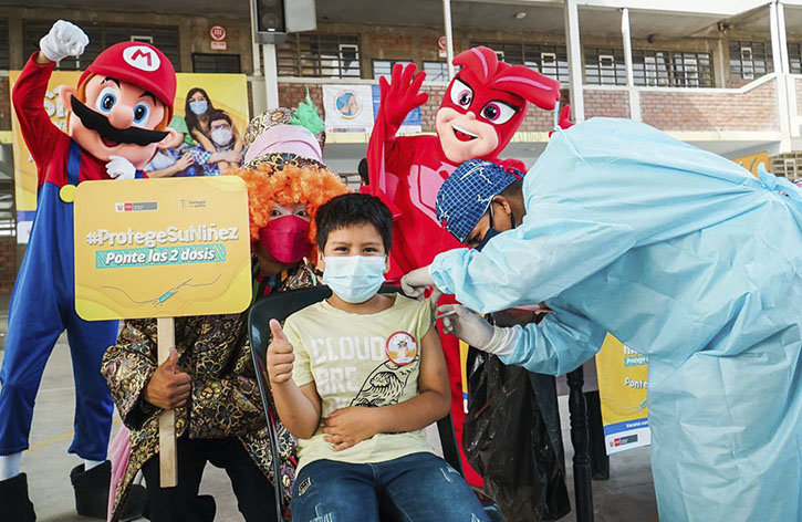 4 de Lima Centro: Más de 22 mil niñas y niños se vacunaron contra el COVID-19 durante los primeros cuatro días de campaña