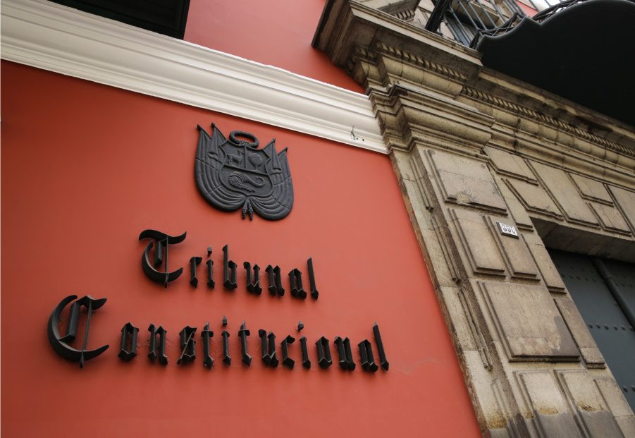 Fachada del Tribunal Constitucional, en Lima.