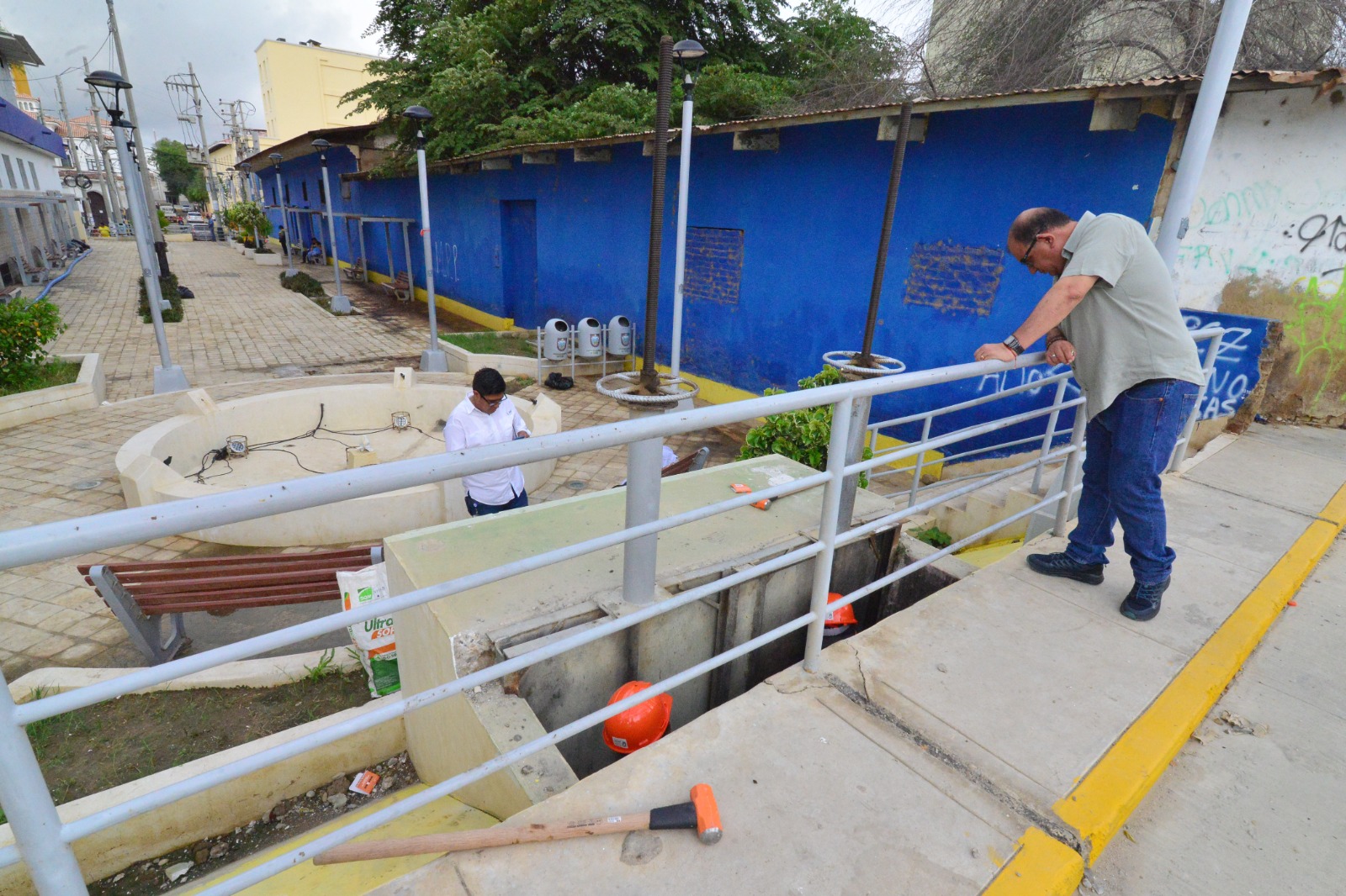 El gerente municipal Jorge cabellos, supervisó los trabajos.