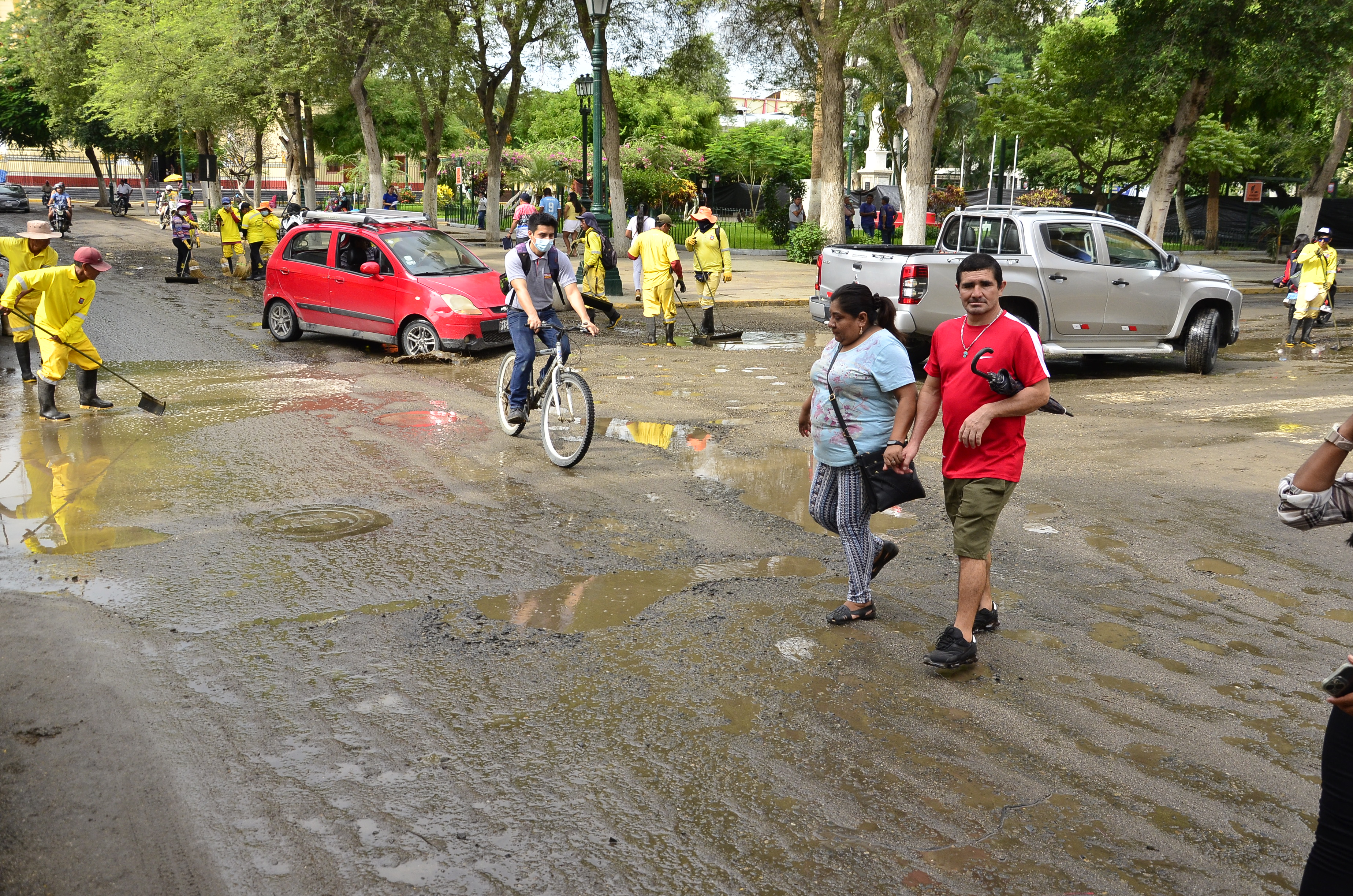 La obra realizada por la gestión anterior fue destrozada por las lluvias
