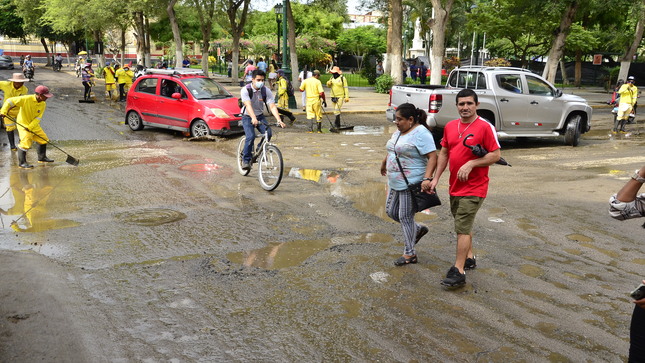 La obra realizada por la gestión anterior fue destrozada por las lluvias
