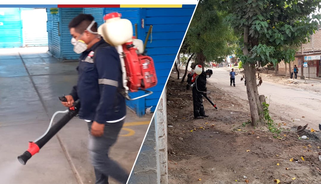 Se realizó la desinfección de los ambientes utilizando hipoclorito de calcio evitando así que estas zonas se conviertan en criaderos de moscas y zancudos.