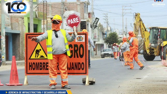 AVANCES DE OBRA: MEJORAMIENTO DEL SERVICIO DE MOVILIDAD URBANA CUADRA N1 DE LA AV. QUILCA - AV. LIMA PRIMERA ETAPA CAMANÁ