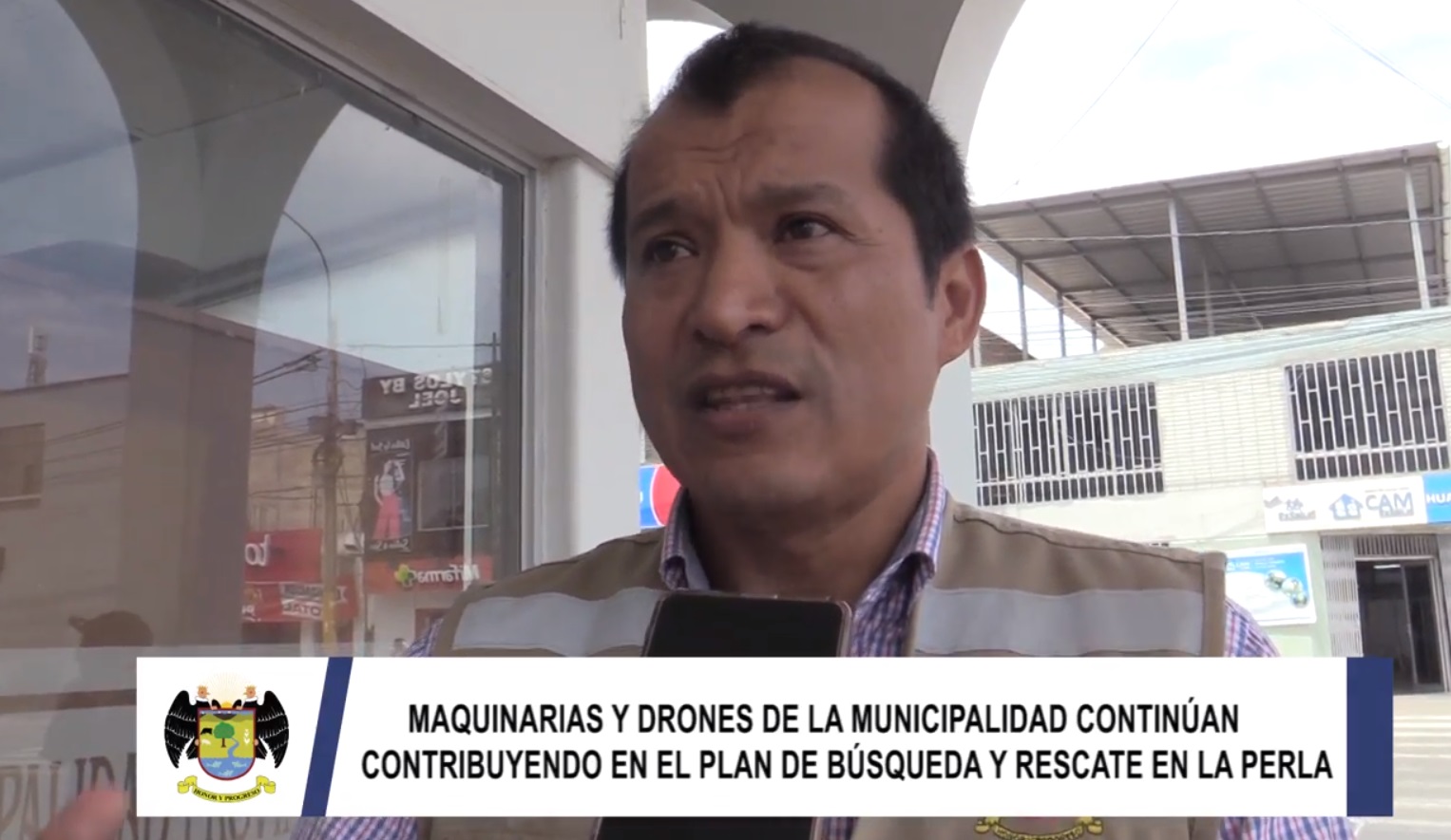 Maquinarias y drones de la municipalidad continúan contribuyendo en el plan de búsqueda y rescate en La Perla Chaupis