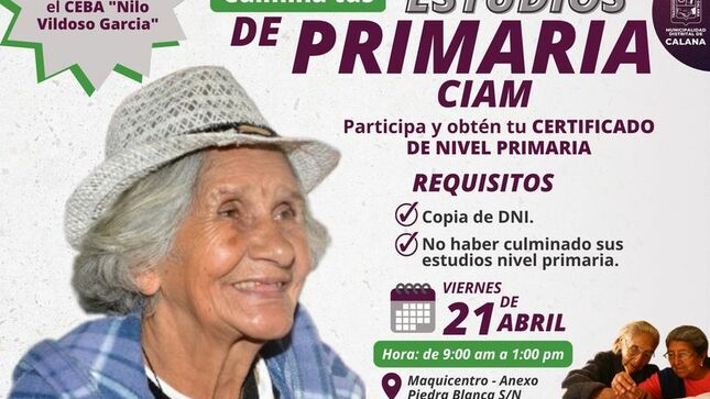 CULMINA TUS ESTUDIOS DE PRIMARIA