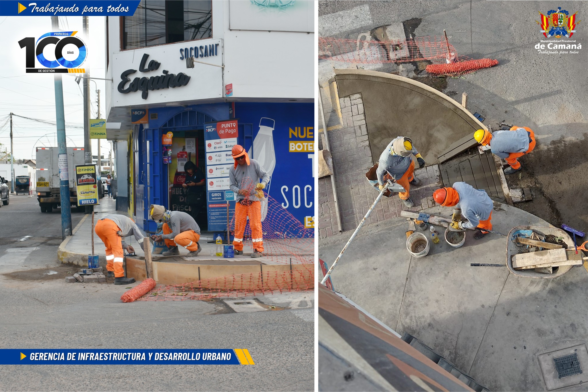 Mantenimiento De Vereda En La Plaza De Nuestra Ciudad