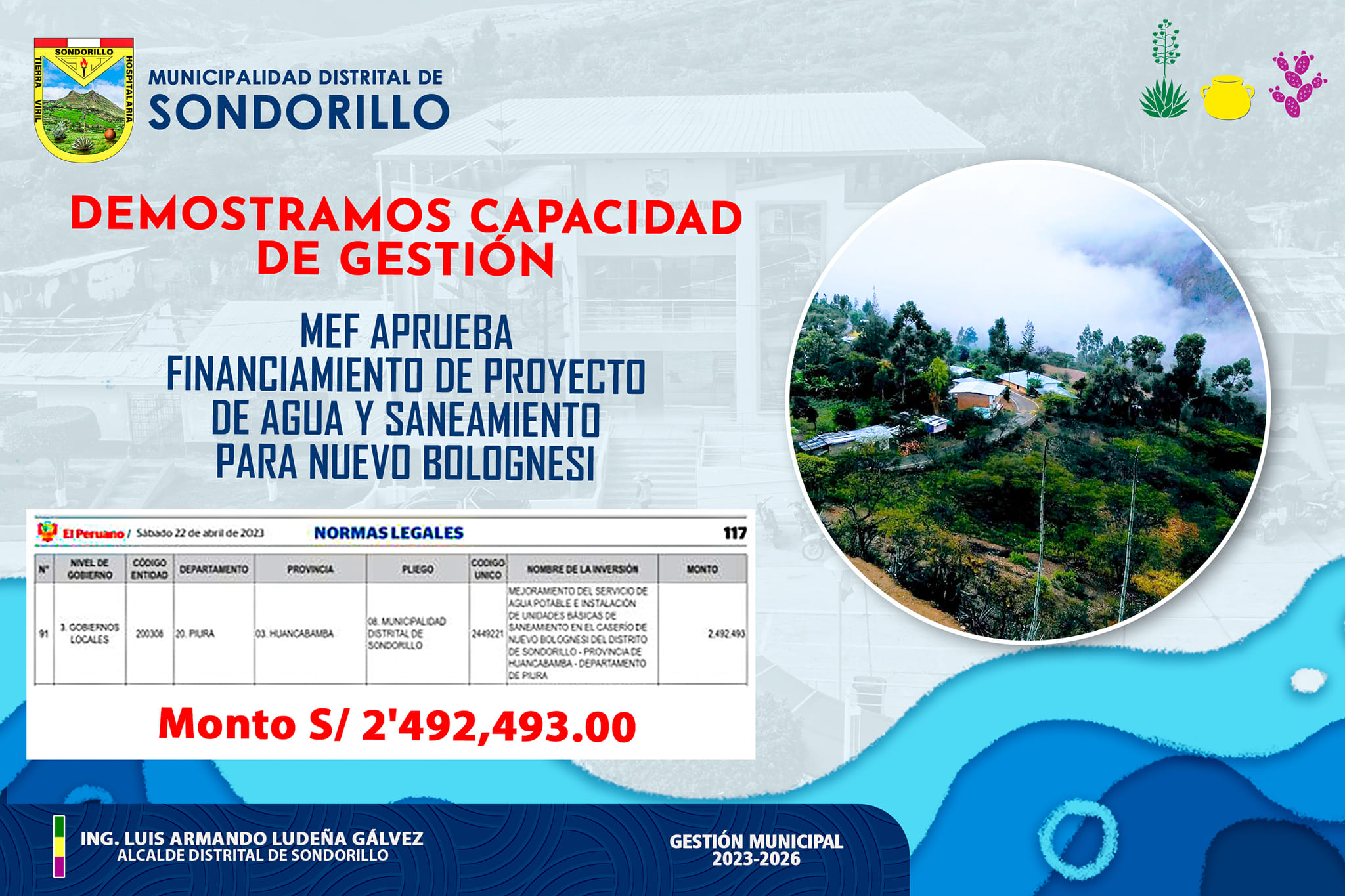 MEF Aprueba Financiamiento de Proyecto de Agua y Saneamiento