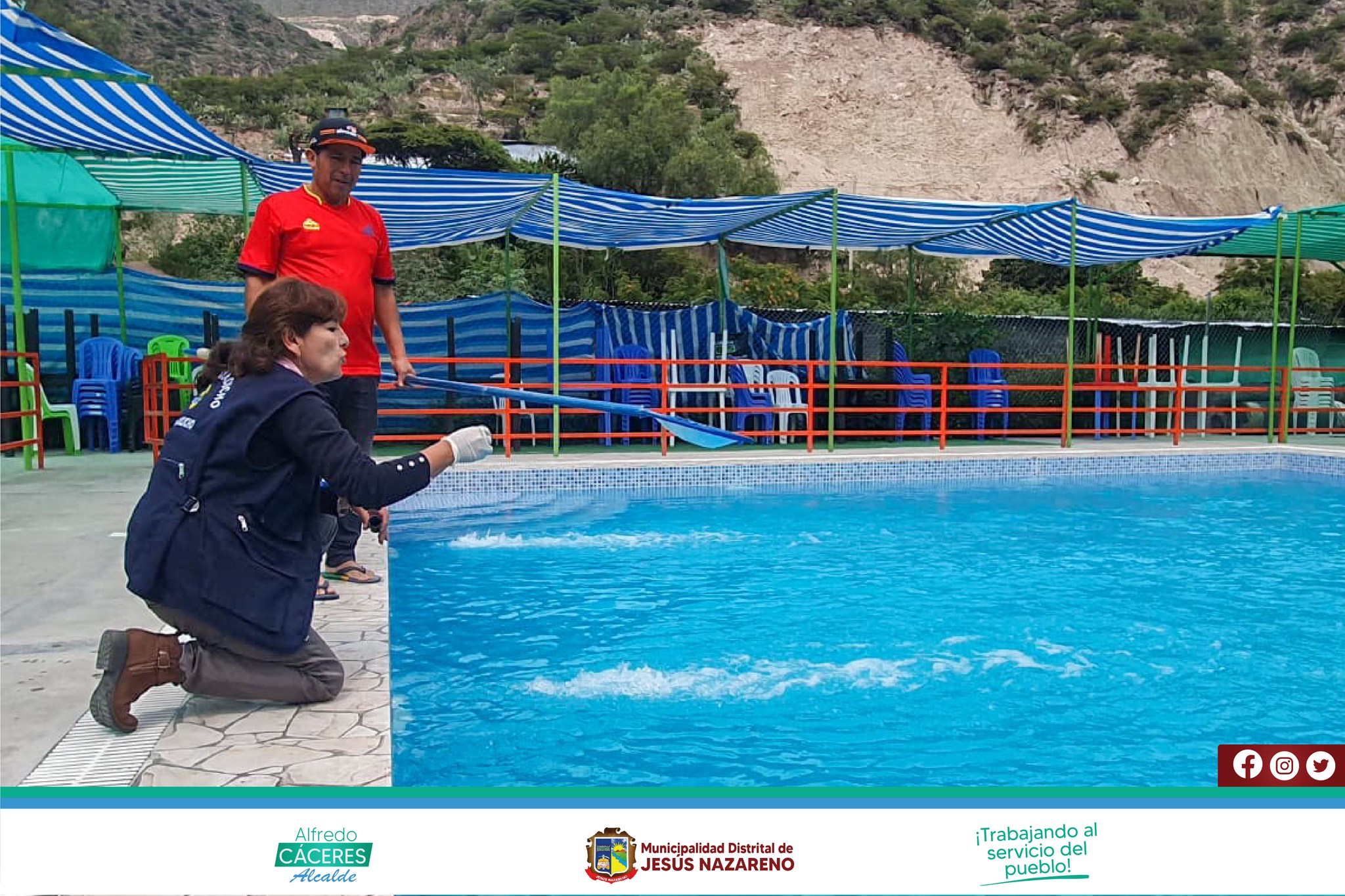 Realizan inspección y vigilancia sanitaria a piscinas del Distrito de Jesús Nazareno