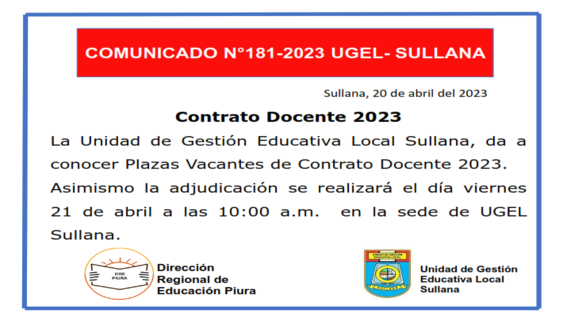 Comunicado N°181