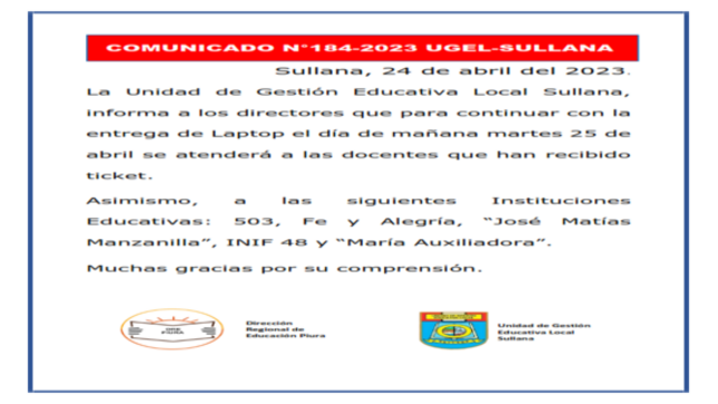 Comunicado N°184