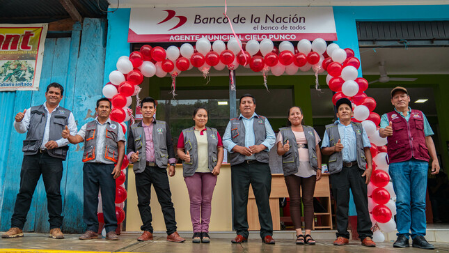 Inauguración de Agente Multired del Banco de la Nación en el Distrito Cielo Punco.