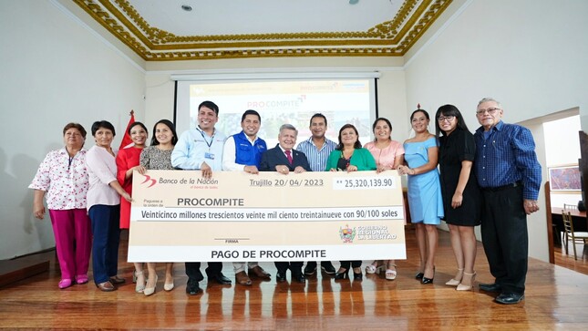 Gobierno Regional La Libertad es el primero a nivel nacional en asignar 25 millones para PROCOMPITE