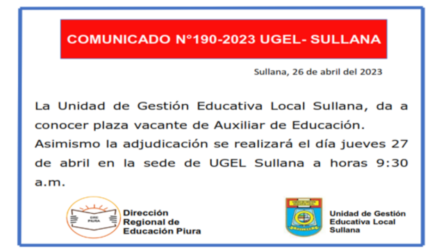 Comunicado N°190