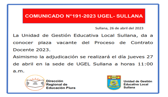 Comunicado N°191