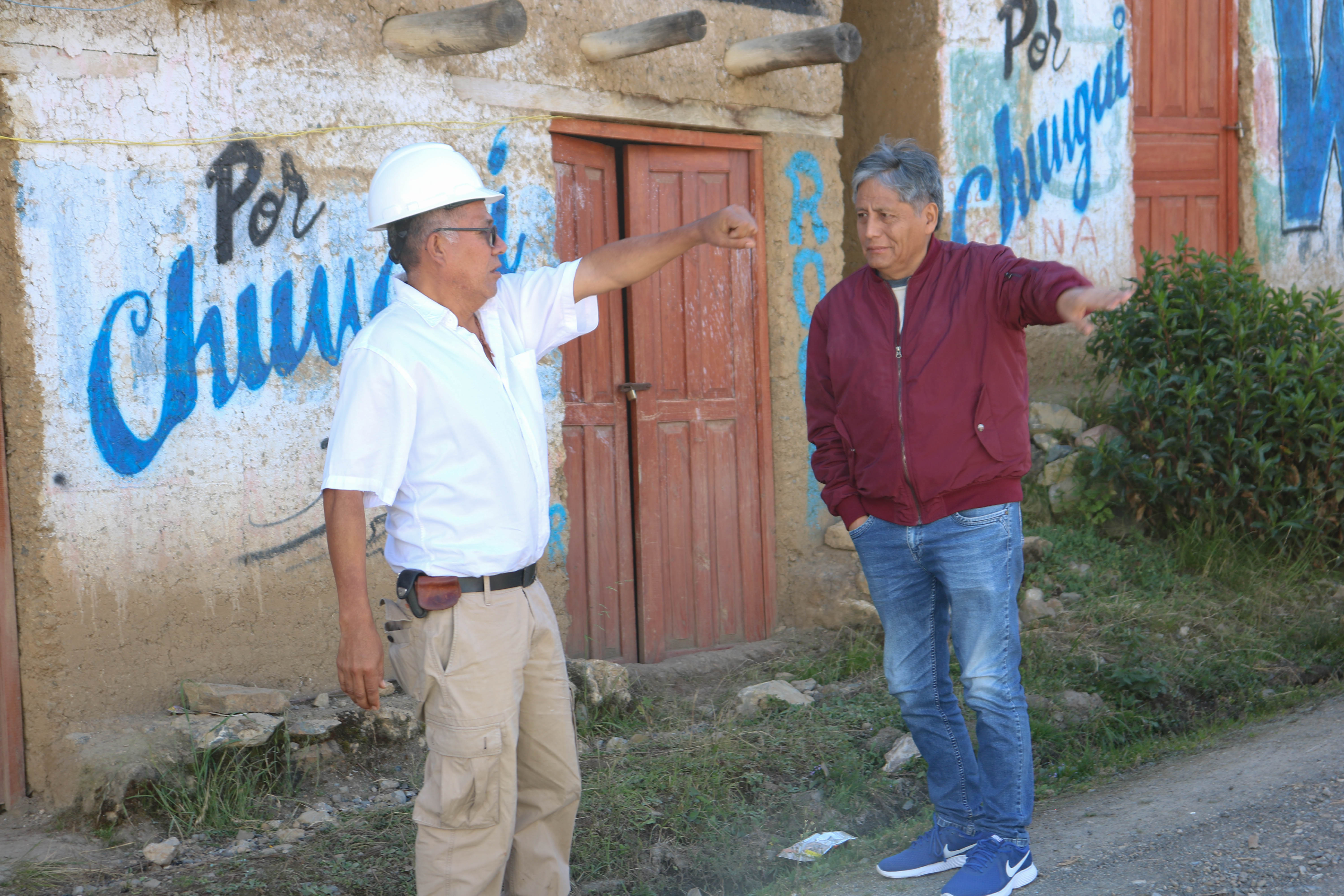 Entrega de terreno para proyecto de electrificación rural en Chungui.