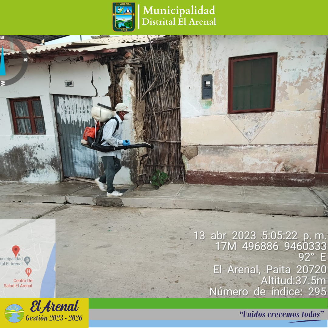 Foto de la campaña de fumigación.