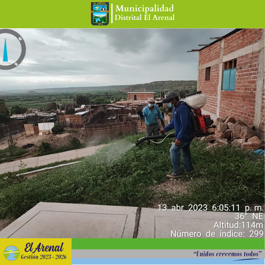 Foto de la campaña de fumigación.