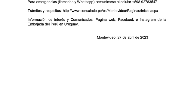 COMUNICADO N° 12 /2023
