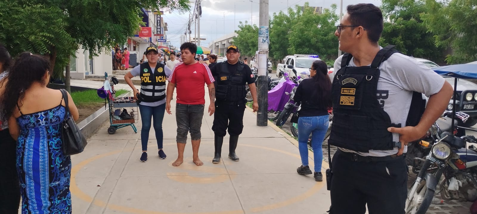 El sospechoso fue conducido a la comisaría de Piura para las diligencias del caso