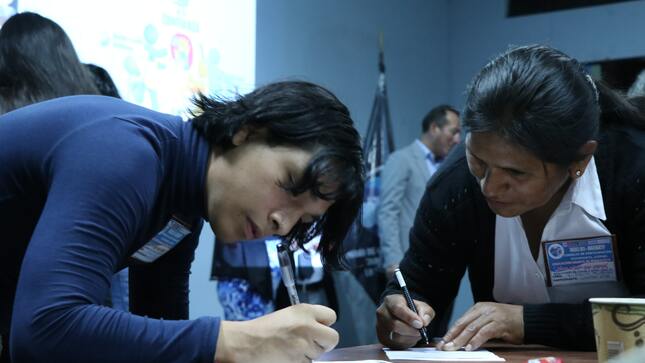 Estudiante de Pachacamac preside representantes de los CEBA 2023