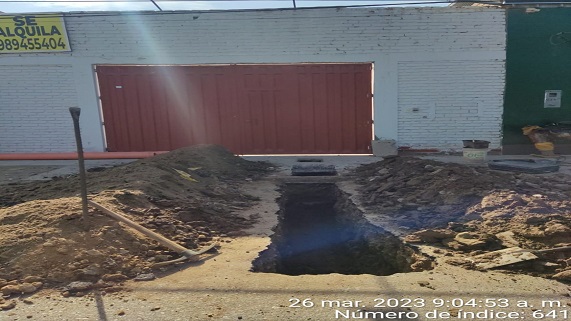 Imagen del operativo en construcción sin licencia