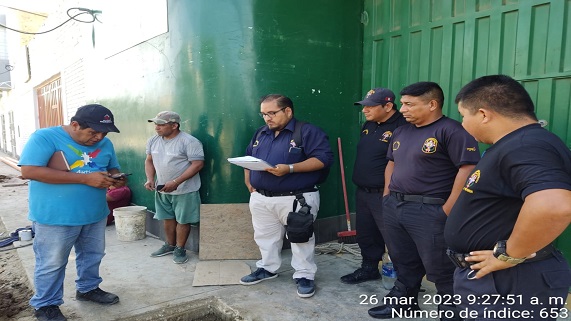 Imagen del operativo en construcción sin licencia