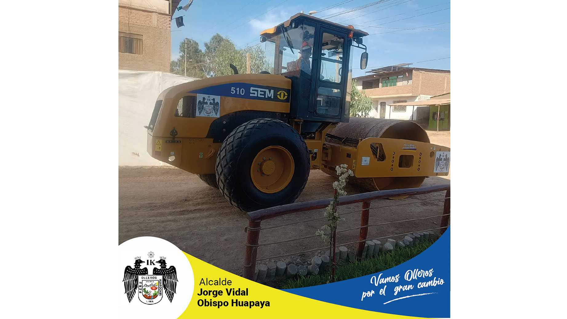 Nueva Maquinaria para la Municipalidad Distrital de Santo Domingo de los Olleros