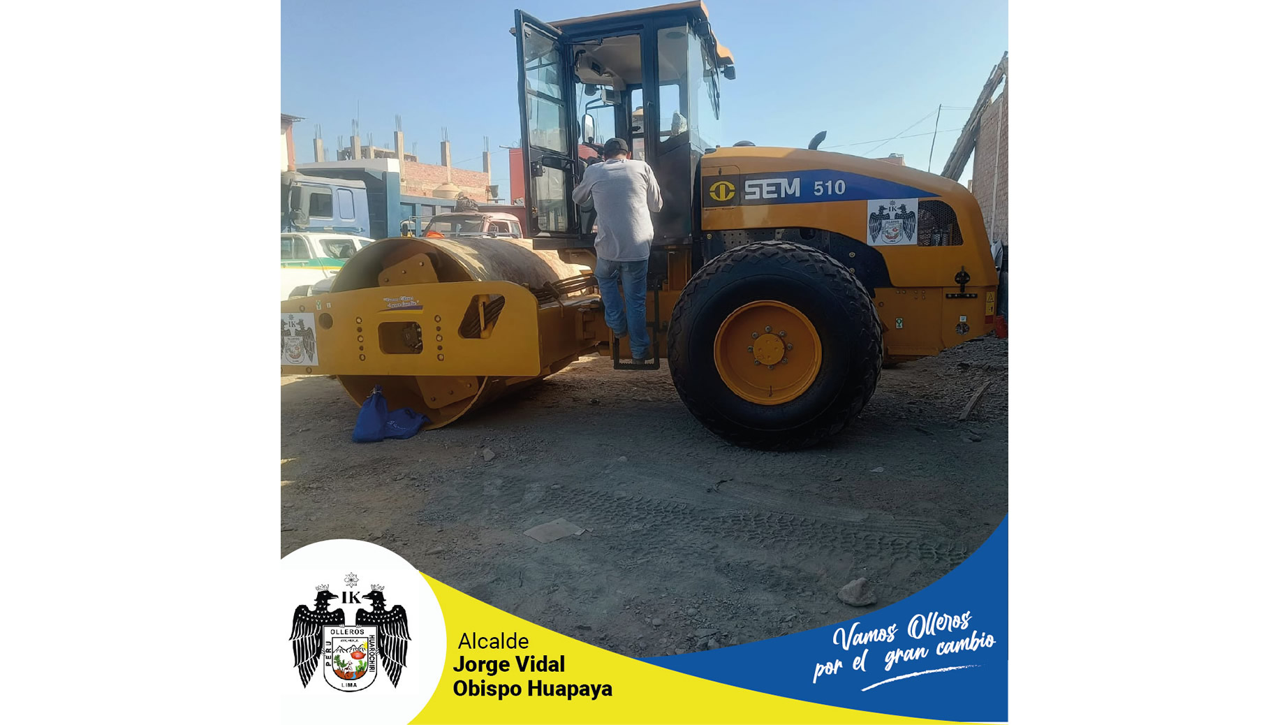 Nueva Maquinaria para la Municipalidad Distrital de Santo Domingo de los Olleros