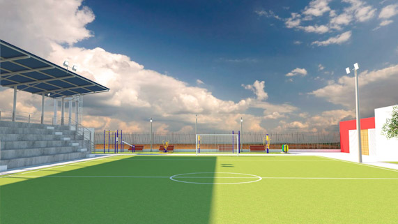 GORE avanza construcción de polideportivo en urbanización San José