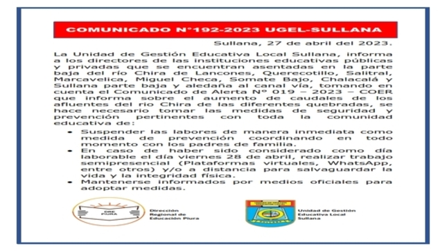 Comunicado N°192-2023
