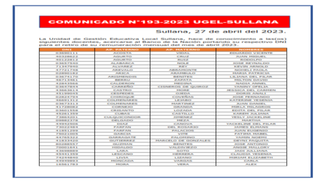 Comunicado N°193-1