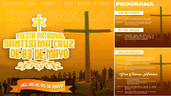 PROGRAMA DE ACTIVIDADES POR EL ANIVERSARIO EN HONOR A LA SANTÍSIMA CRUZ DE 03 DE MAYO