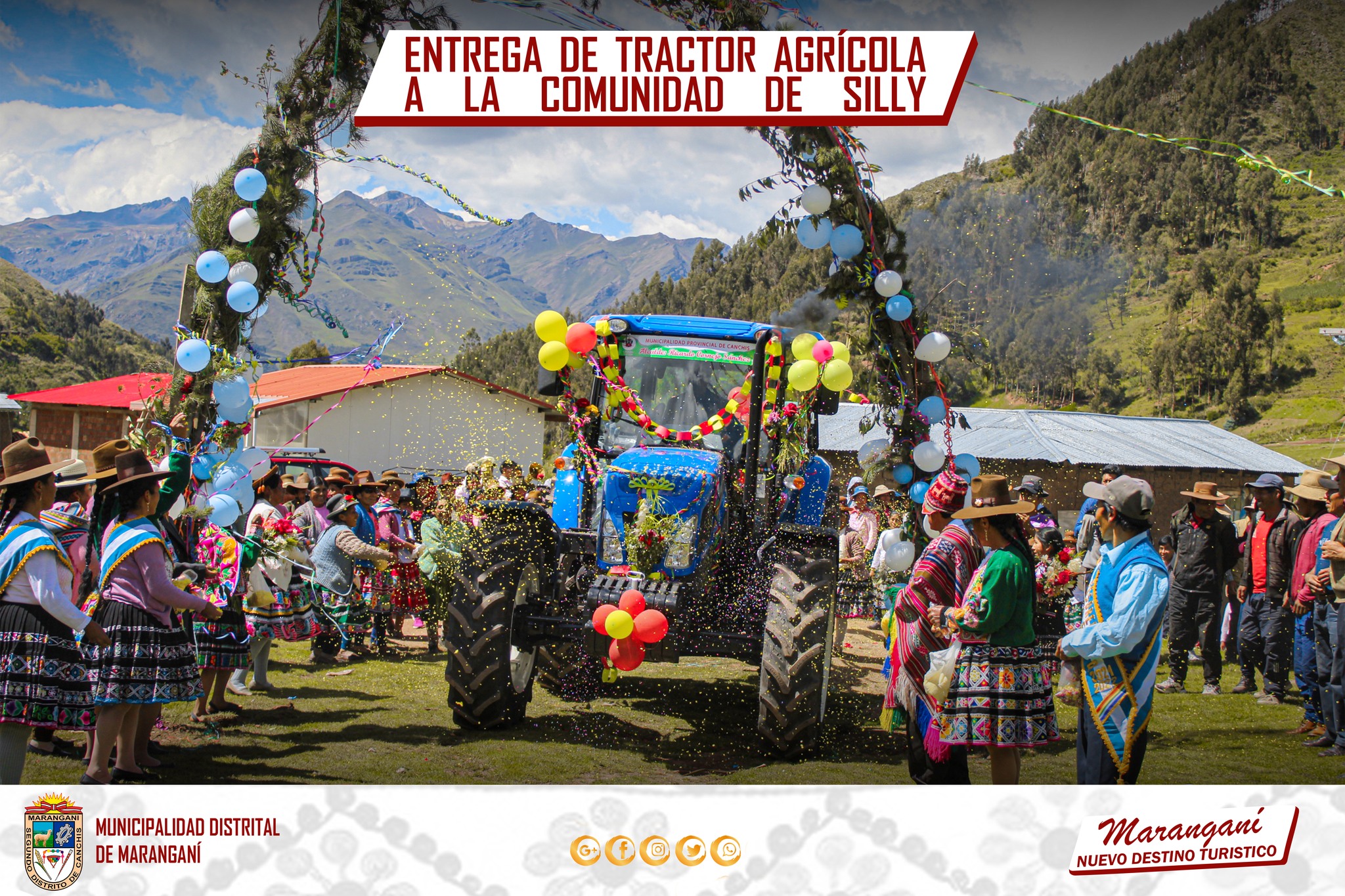 COMUNIDAD DE SILLY DEL DISTRITO DE MARANGANÍ RECIBIÓ TRACTOR AGRICOLA POR PARTE DE LA MUNICIPALIDAD PROVINCIAL DE CANCHIS, VALORIZADO EN CUATROCIENTOS VEINTICINCO MIL SEISCIENTOS DIEZ....