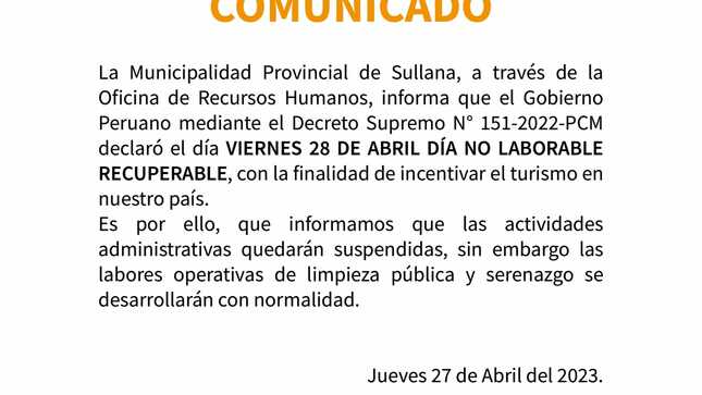Comunicado
