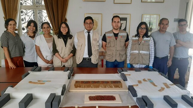 Se repatriaron 28 textiles prehispánicos que fueron verificados por el Ministerio de Cultura