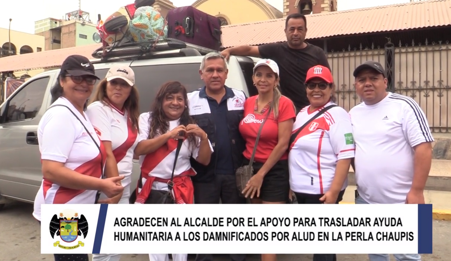 Agradecen al alcalde por el apoyo para trasladar ayuda humanitaria dirigido a los damnificados por alud en La Perla Chaupís