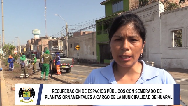 Recuperación de espacios públicos con sembrado de árboles y plantas ornamentales a cargo de la municipalidad de Huaral 