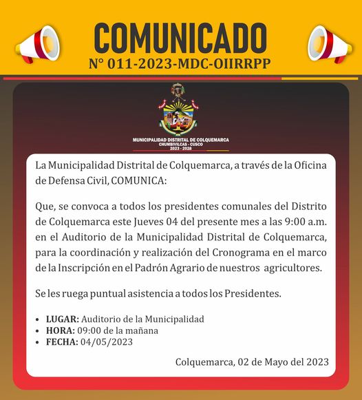 Reunión con Presidentes Comunales para realización del Padrón Agrario.