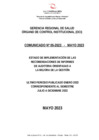 Vista preliminar de documento Comunicado de Recomendaciones - Mayo 2023