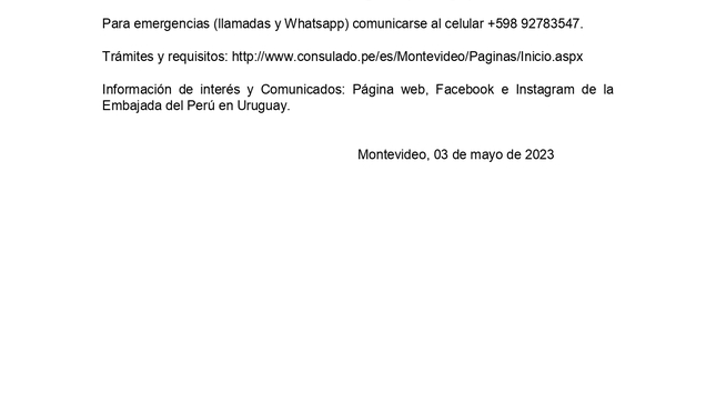 Horario De Atención De Consultas Telefónicas Jueves 4 De Mayo
