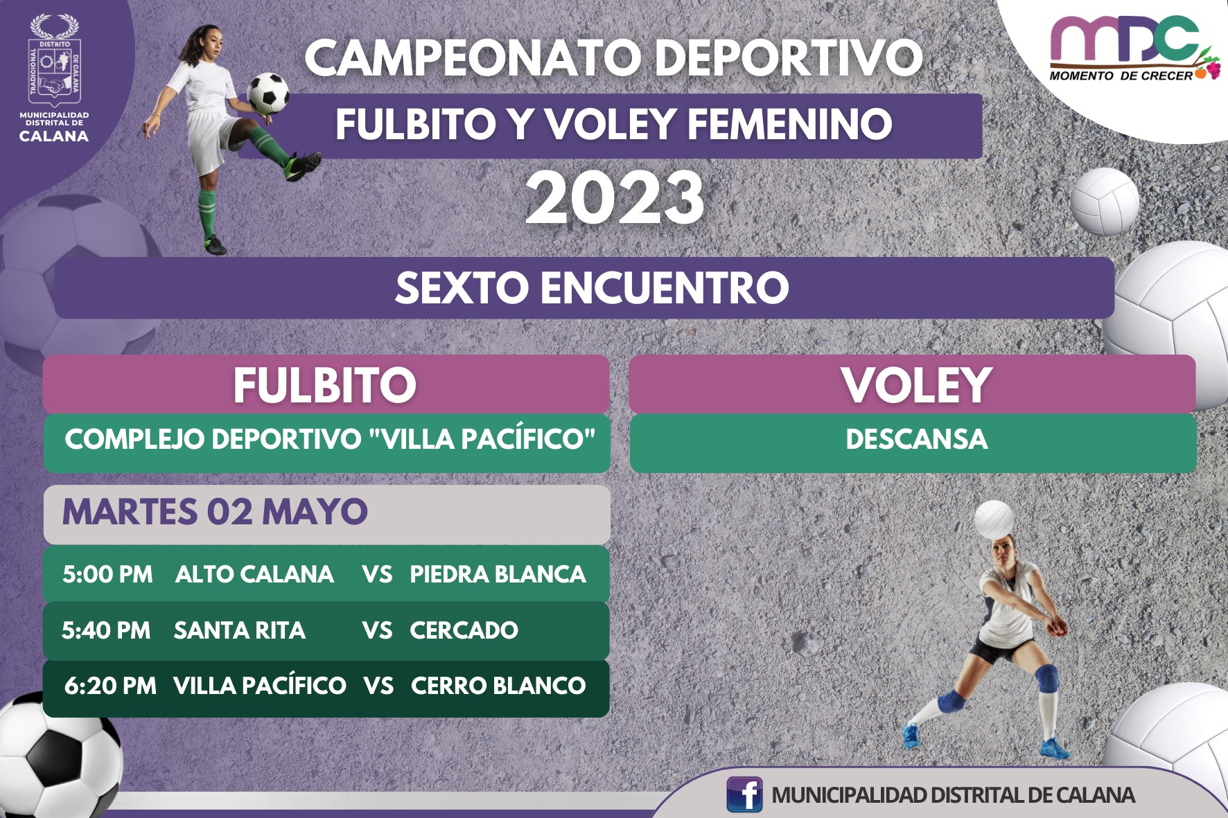 Sexto Encuentro del Campeonato de Fulbito y Voley Femenino 2023