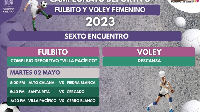 Sexto Encuentro del Campeonato de Fulbito y Voley Femenino 2023